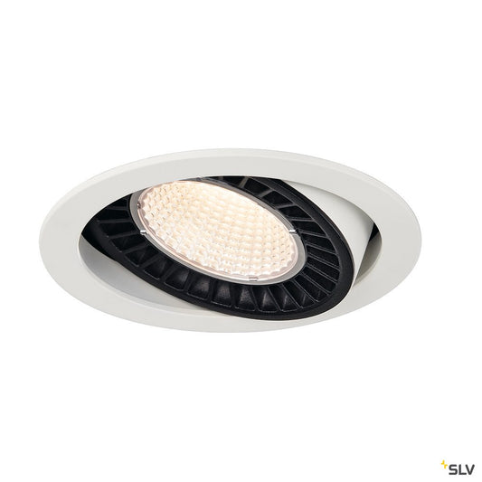 SLV SUPROS DL Deckeneinbauleuchte, rund, weiß, 4000lm, 3000K, SLM LED, 60° Reflektor