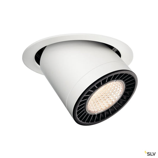 SLV SUPROS MOVE Deckeneinbau- leuchte, rund, weiss, 4000lm, 3000K, SLM LED, 60° Reflektor