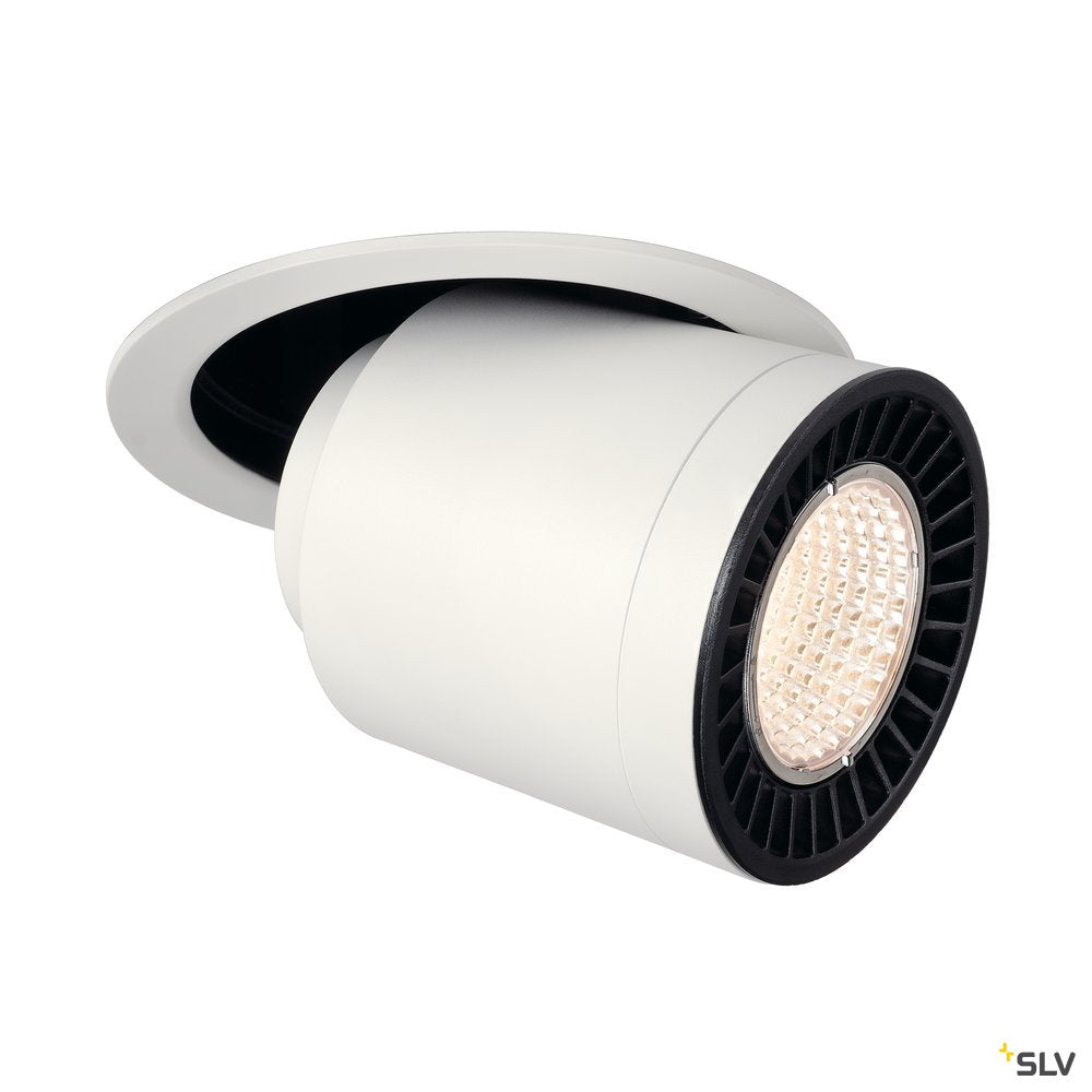 SLV SUPROS MOVE Deckeneinbau- leuchte, rund, weiss, 4000lm, 3000K, SLM LED, 60° Reflektor