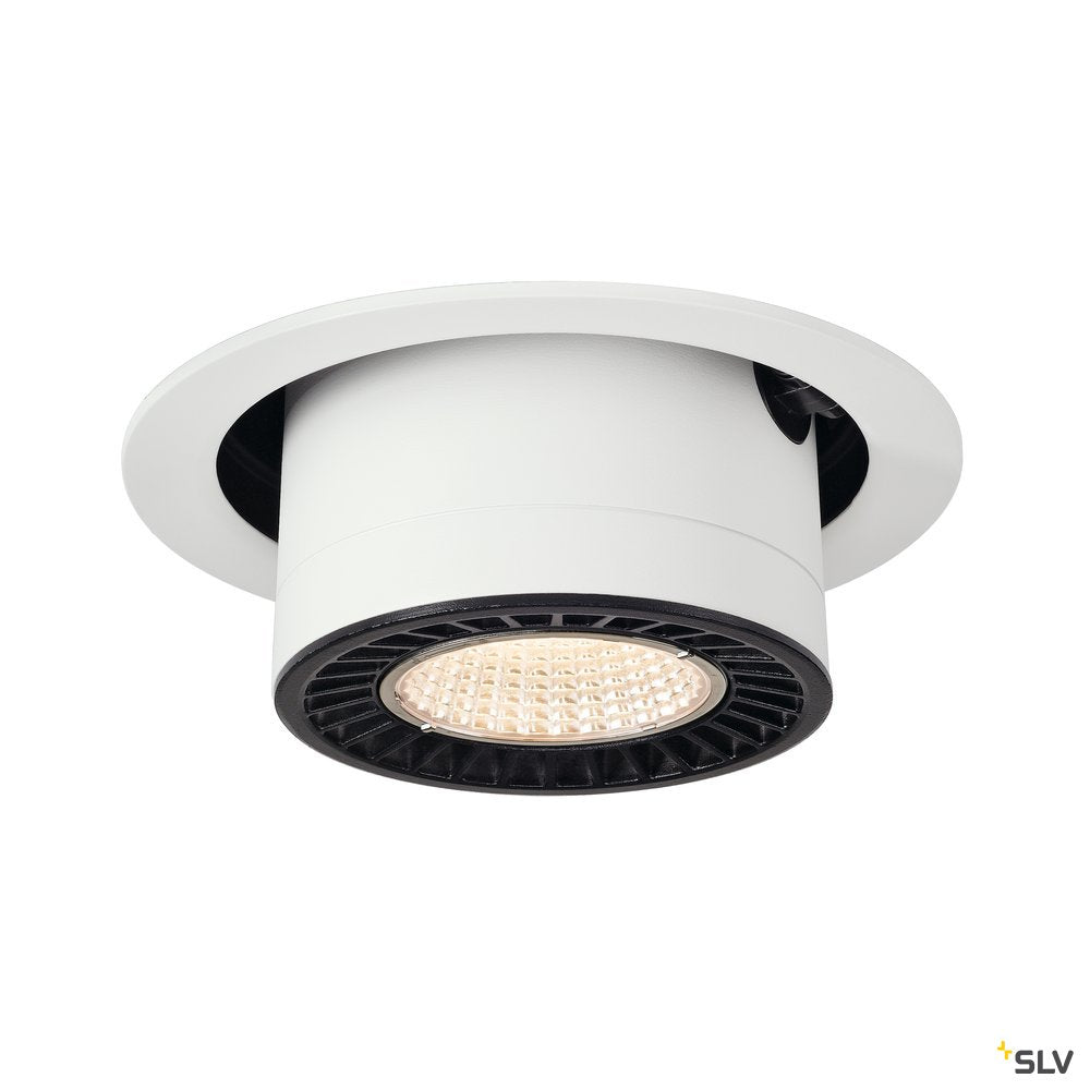 SLV SUPROS MOVE Deckeneinbau- leuchte, rund, weiss, 4000lm, 3000K, SLM LED, 60° Reflektor