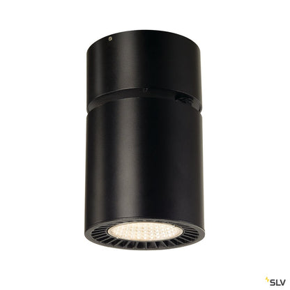 SLV SUPROS CL Deckenleuchte, rund, schwarz, 4000lm, 3000K, SLM LED, 60° Reflektor