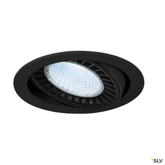 SLV SUPROS DL Deckeneinbauleuchte, rund, schwarz, 4000lm, 4000K SLM LED, 60° Reflektor