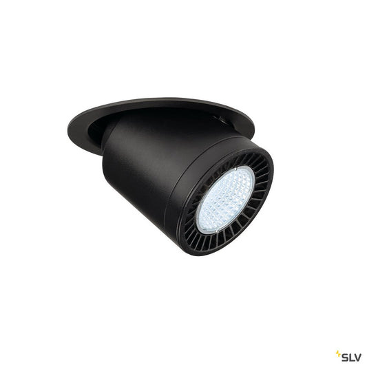 SLV SUPROS MOVE Deckeneinbau- leuchte, rund, schwarz, 4000lm 4000K, SLM LED, 60° Reflektor