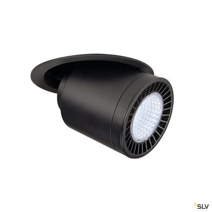 SLV SUPROS MOVE Deckeneinbau- leuchte, rund, schwarz, 4000lm 4000K, SLM LED, 60° Reflektor