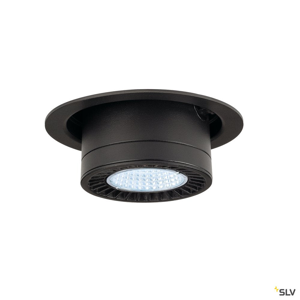 SLV SUPROS MOVE Deckeneinbau- leuchte, rund, schwarz, 4000lm 4000K, SLM LED, 60° Reflektor