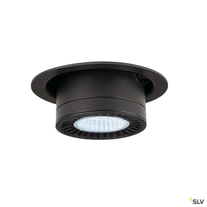 SLV SUPROS MOVE Deckeneinbau- leuchte, rund, schwarz, 4000lm 4000K, SLM LED, 60° Reflektor