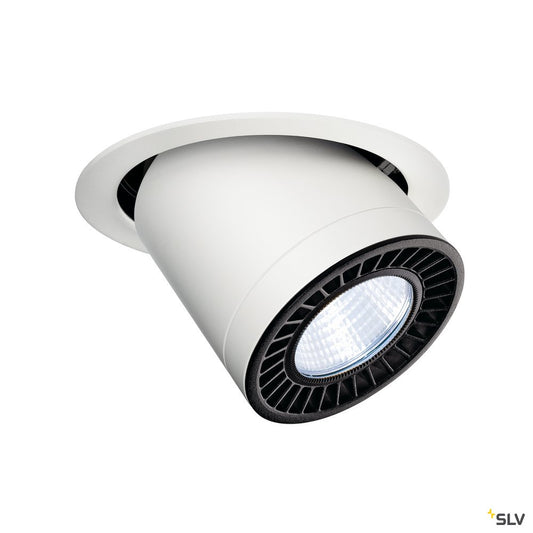 SLV SUPROS MOVE Deckeneinbau- leuchte, rund, weiß, 4000lm 4000K, SLM LED, 60° Reflektor