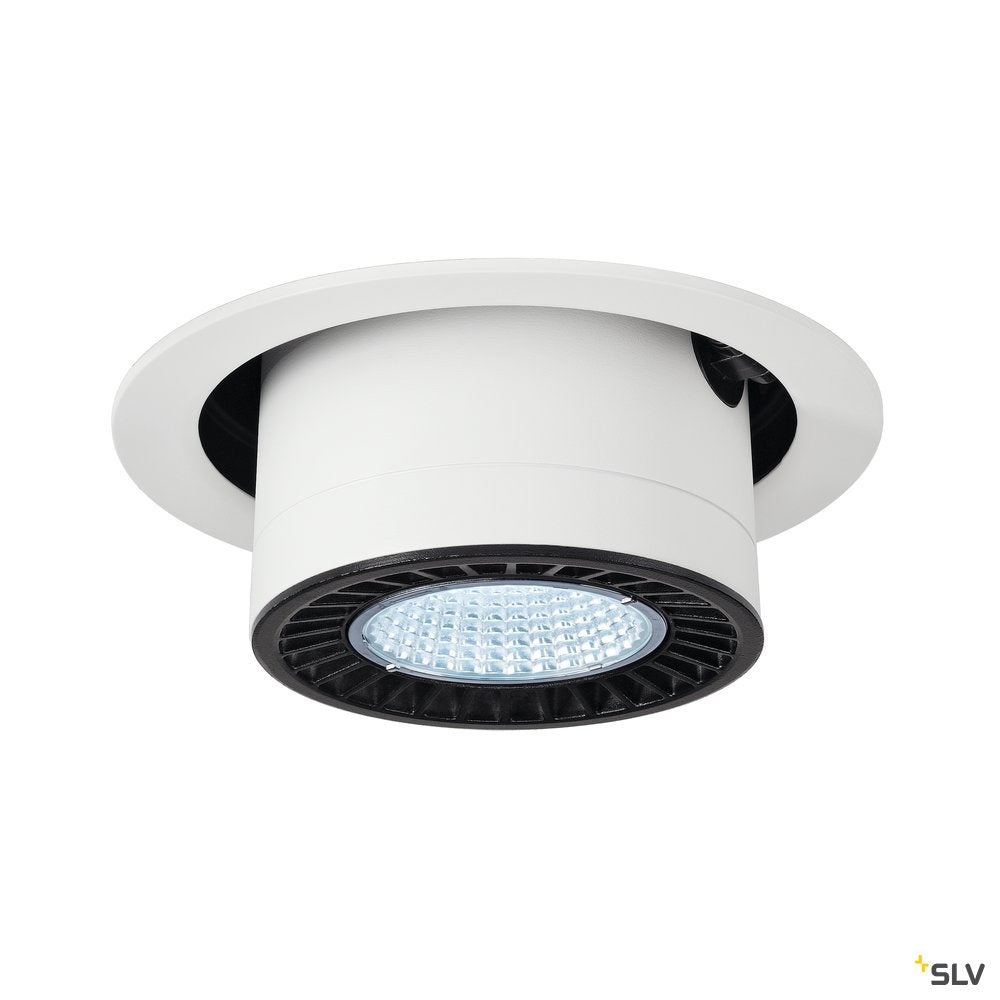 SLV SUPROS MOVE Deckeneinbau- leuchte, rund, weiß, 4000lm 4000K, SLM LED, 60° Reflektor