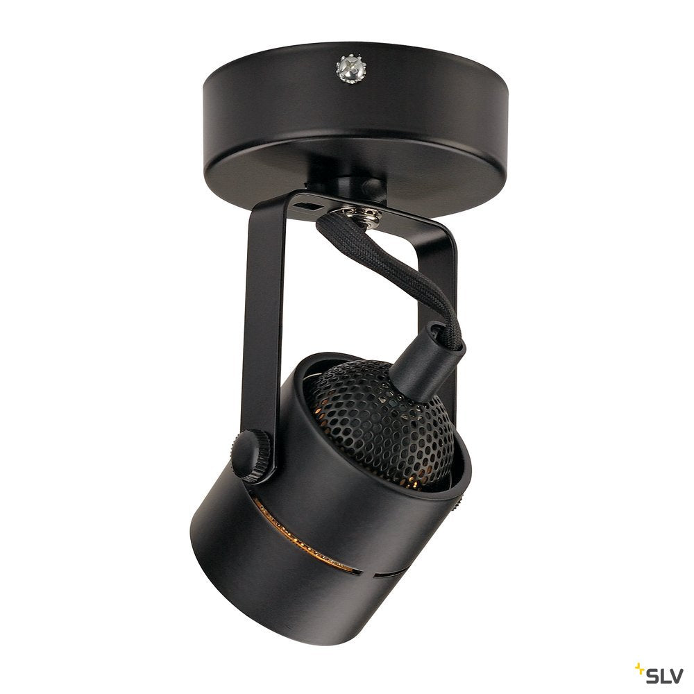 SLV SPOT 79 230V Wand- und Deckenleuchte, schwarz, GU10, max. 50W