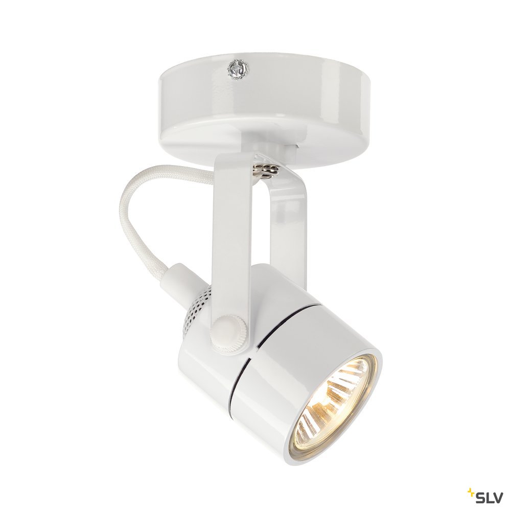 SLV SPOT 79 230V Wand- und Deckenleuchte, weiss, GU10, max. 50W