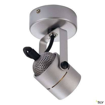 SLV SPOT 79 230V Wand- und Deckenleuchte, silbergrau, GU10, max. 50W