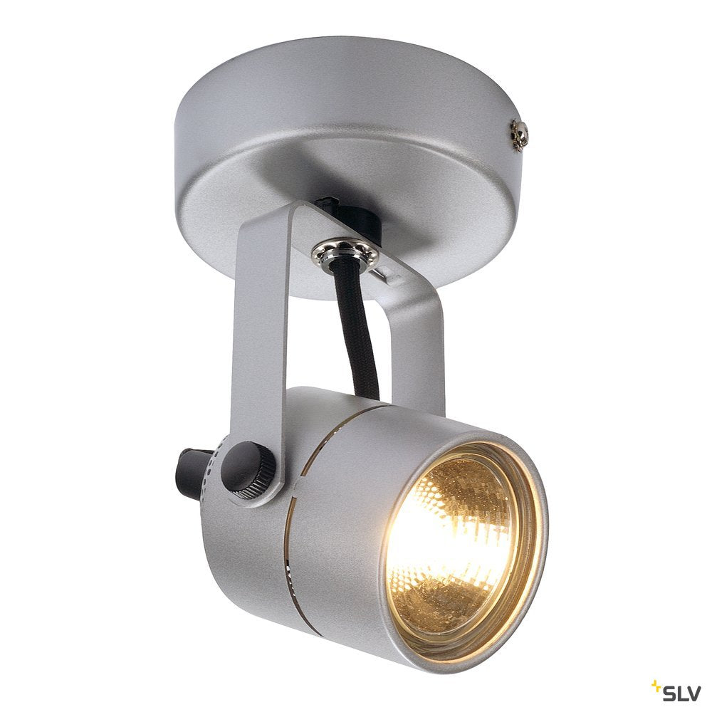 SLV SPOT 79 230V Wand- und Deckenleuchte, silbergrau, GU10, max. 50W