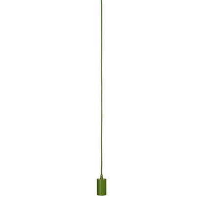 SLV FITU E27 Pendelleuchte, rund, farngrün, E27, max. 60W, 2.5m Kabel mit offenem Kabele.