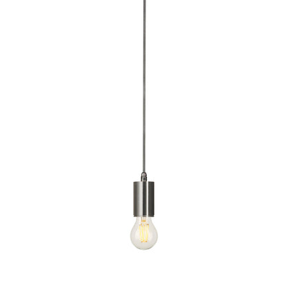 SLV FITU E27 Pendelleuchte, rund, alu brushed, E27, max. 60W, 2.5m Kabel mit offenem Kabele.