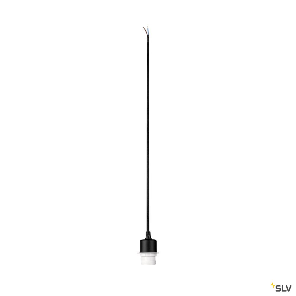 SLV FENDA E27 Pendelleuchte, schwarz, ohne Rosette, ohne Schirm