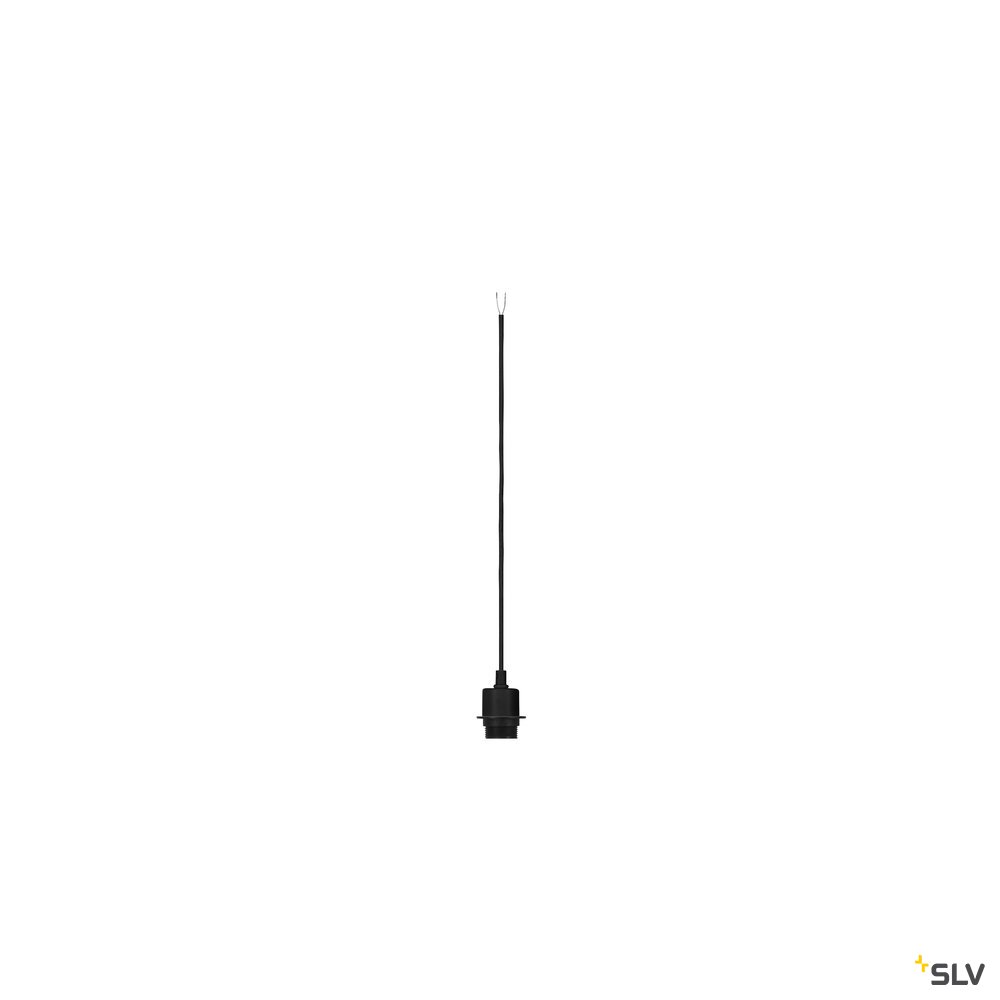 SLV FENDA E27 Pendelleuchte, schwarz, ohne Rosette, ohne Schirm