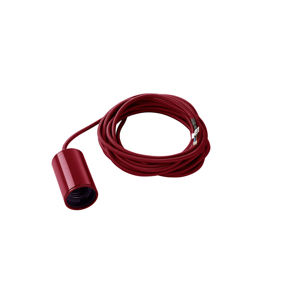 SLV FITU, Pendelleuchte, A60, rund, weinrot, 5m Kabel mit offenem Kabelende, max. 60W