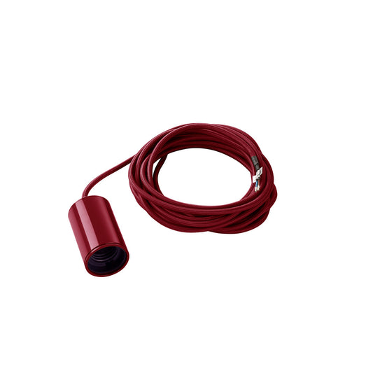 SLV FITU, Pendelleuchte, A60, rund, weinrot, 5m Kabel mit offenem Kabelende, max. 60W