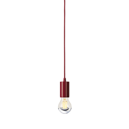 SLV FITU, Pendelleuchte, A60, rund, weinrot, 5m Kabel mit offenem Kabelende, max. 60W