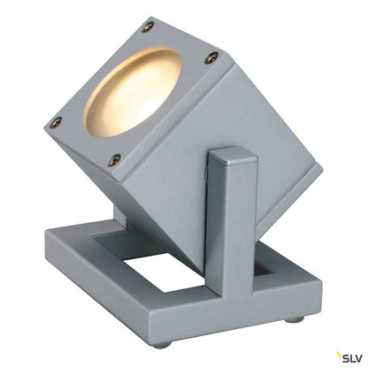 SLV Strahler, Scheinwerfer, Flächenstrahler, Flutlichtstrahler CUBIX I grau GU10 25W