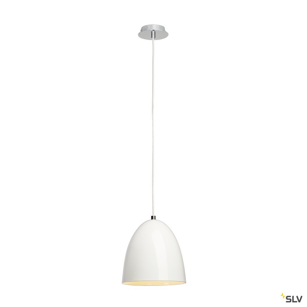 SLV PARA CONE 20 Pendelleuchte, rund, weiss, E27, max. 60W