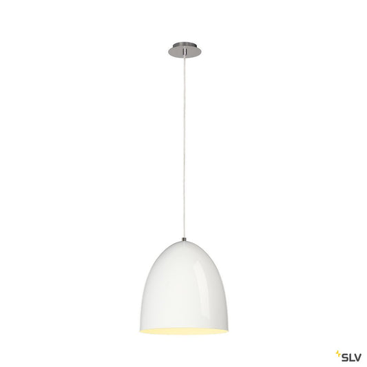 SLV PARA CONE 30 Pendelleuchte, rund, weiss, E27, max. 60W
