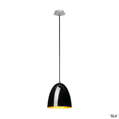 SLV PARA CONE 20 Pendelleuchte, rund, schwarz/gold, E27 max. 60W
