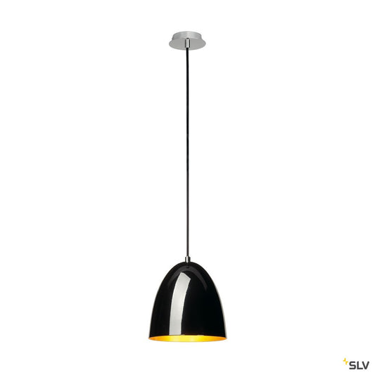 SLV PARA CONE 20 Pendelleuchte, rund, schwarz/gold, E27 max. 60W