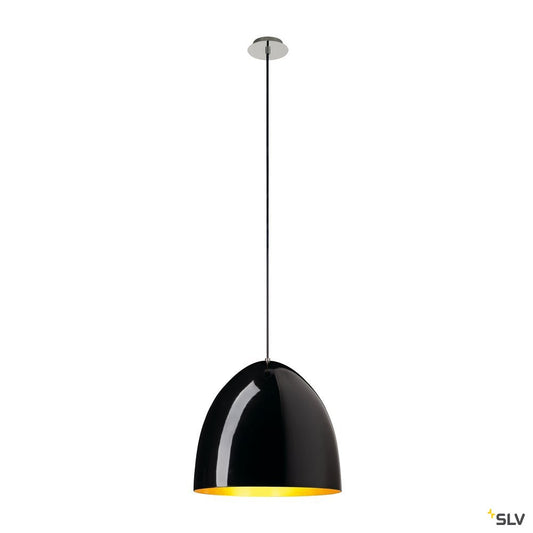 SLV PARA CONE 40 Pendelleuchte, rund, schwarz/gold, E27 max. 60W