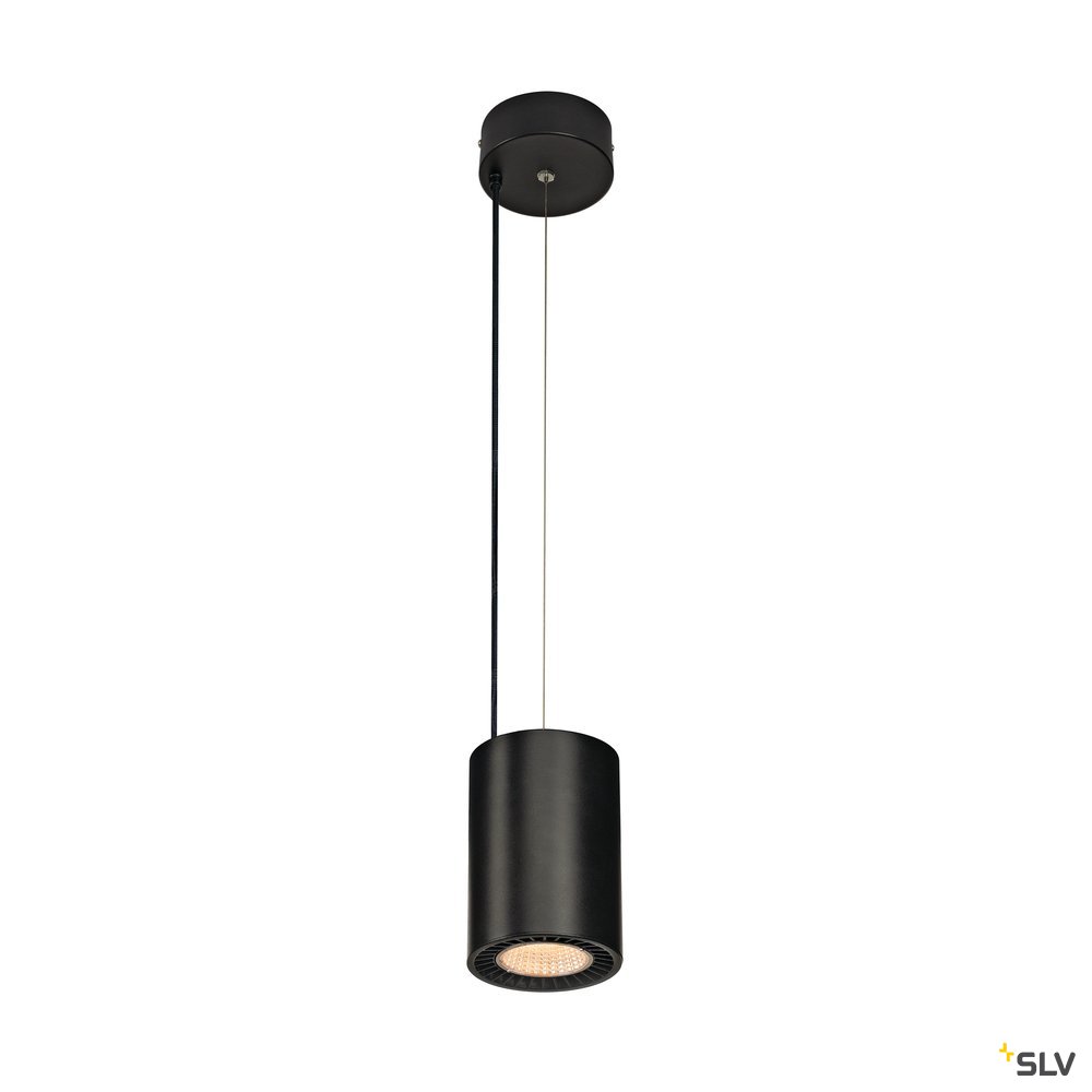 SLV SUPROS PD Pendelleuchte, rund, schwarz, 3000lm 3000K SLM LED, 60° Reflektor