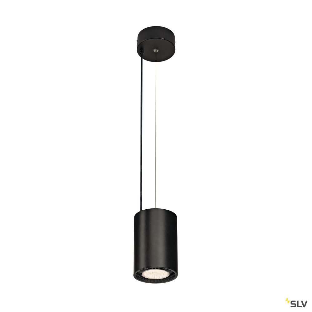 SLV SUPROS PD Pendelleuchte, rund, schwarz, 4000lm 3000K SLM LED, 60° Reflektor