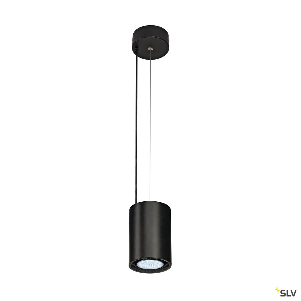 SLV SUPROS PD Pendelleuchte, rund, schwarz, 4000lm 4000K SLM LED, 60° Reflektor