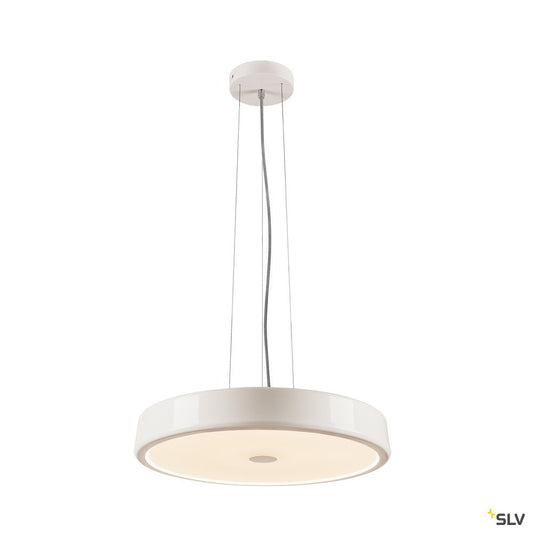 SLV SPEHRA, Pendelleuchte, LED, 2700K, rund, weiß, gefrostetes Acrylglas, Ø 45cm