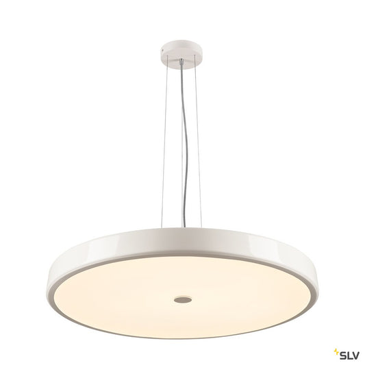 SLV SPEHRA, Pendelleuchte, LED, 2700K, rund, weiß, gefrostetes Acrylglas, Ø 75cm