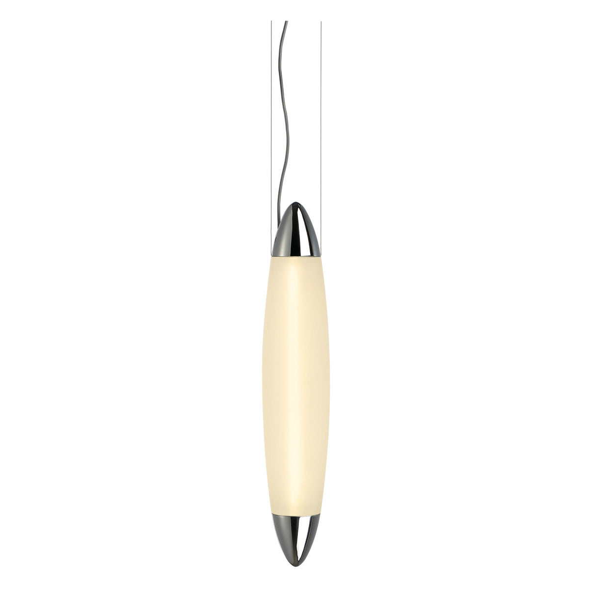 SLV CREST Pendelleuchte, PD-1,chrom, weisser Kunststoff,2xT5, ESL, 2x24W