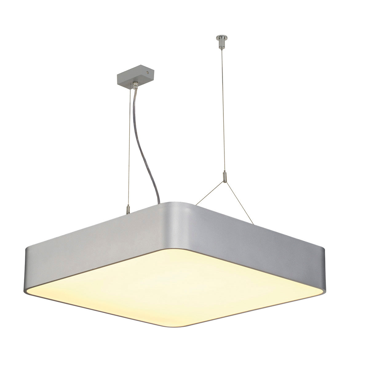 SLV MEDO 60 SQUARE Deckenleuchte, eckig, silbergrau, 4xT5 24W