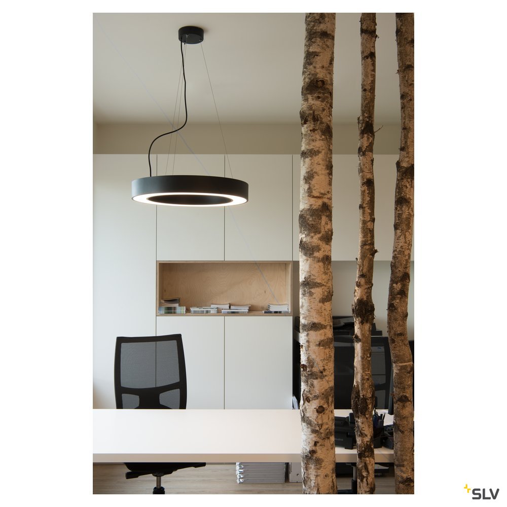 SLV MEDO PRO 60 RING Pendel- leuchte, schwarz, LED