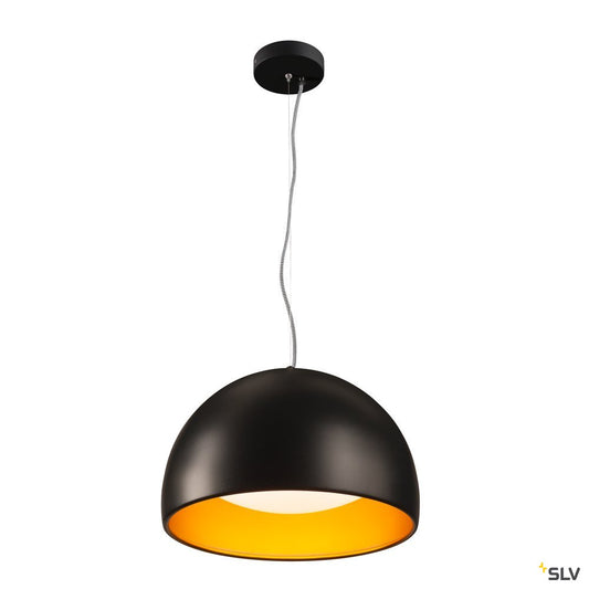 SLV BELA 40 LED Pendelleuchte, schwarz/gold, 3000K, 1350lm