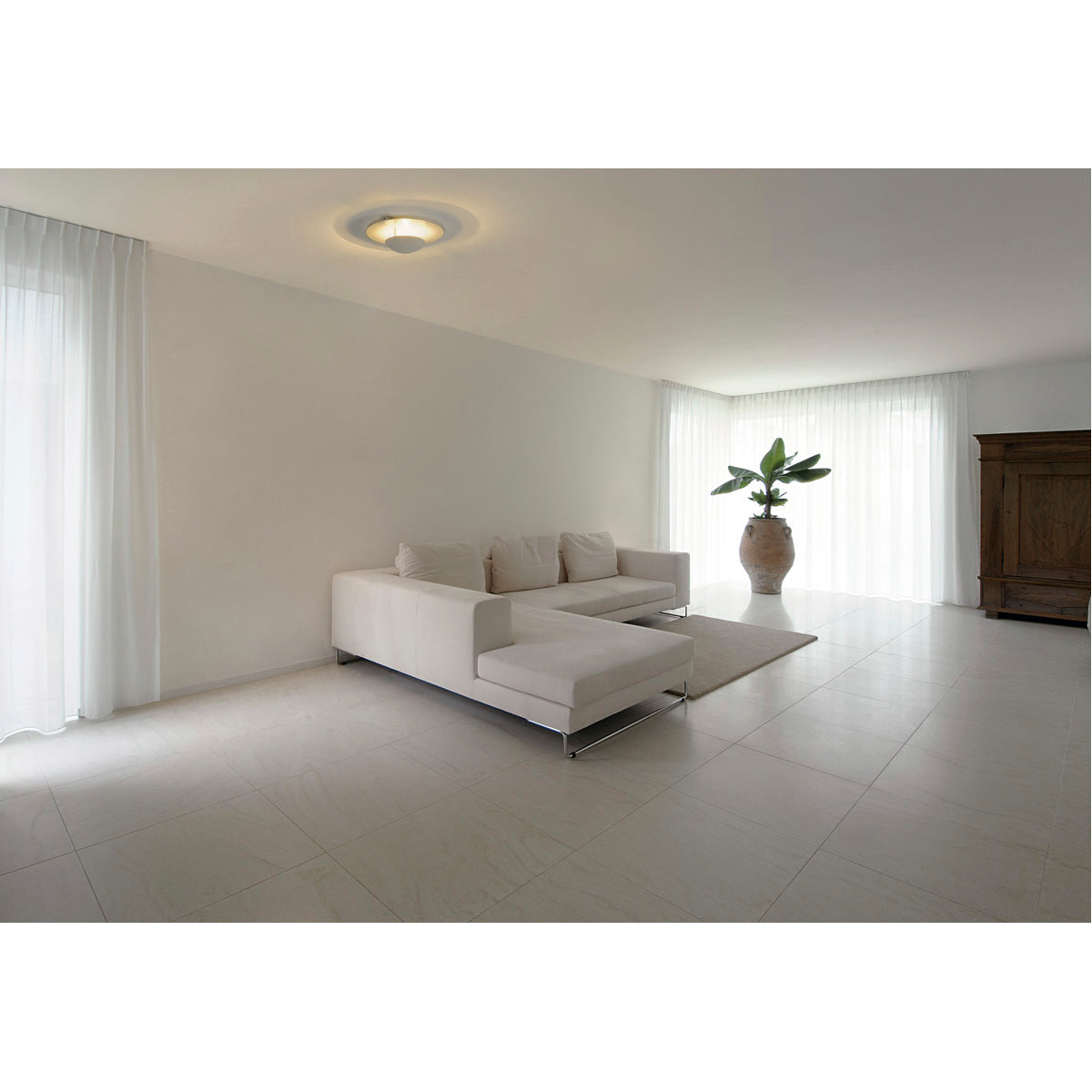 SLV LOUISSE 1 Deckenleuchte, rund, weiss, R7s, max. 200W