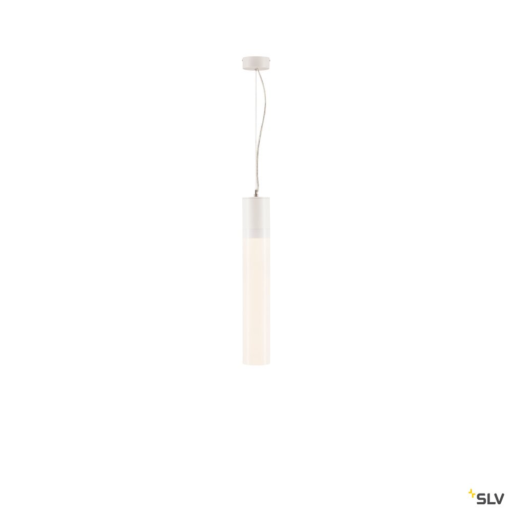 SLV LIGHT PIPE, Pendelleuchte, LED, 2700K, weiß, Ø/L 10/60 cm, 254 cm Kabellänge
