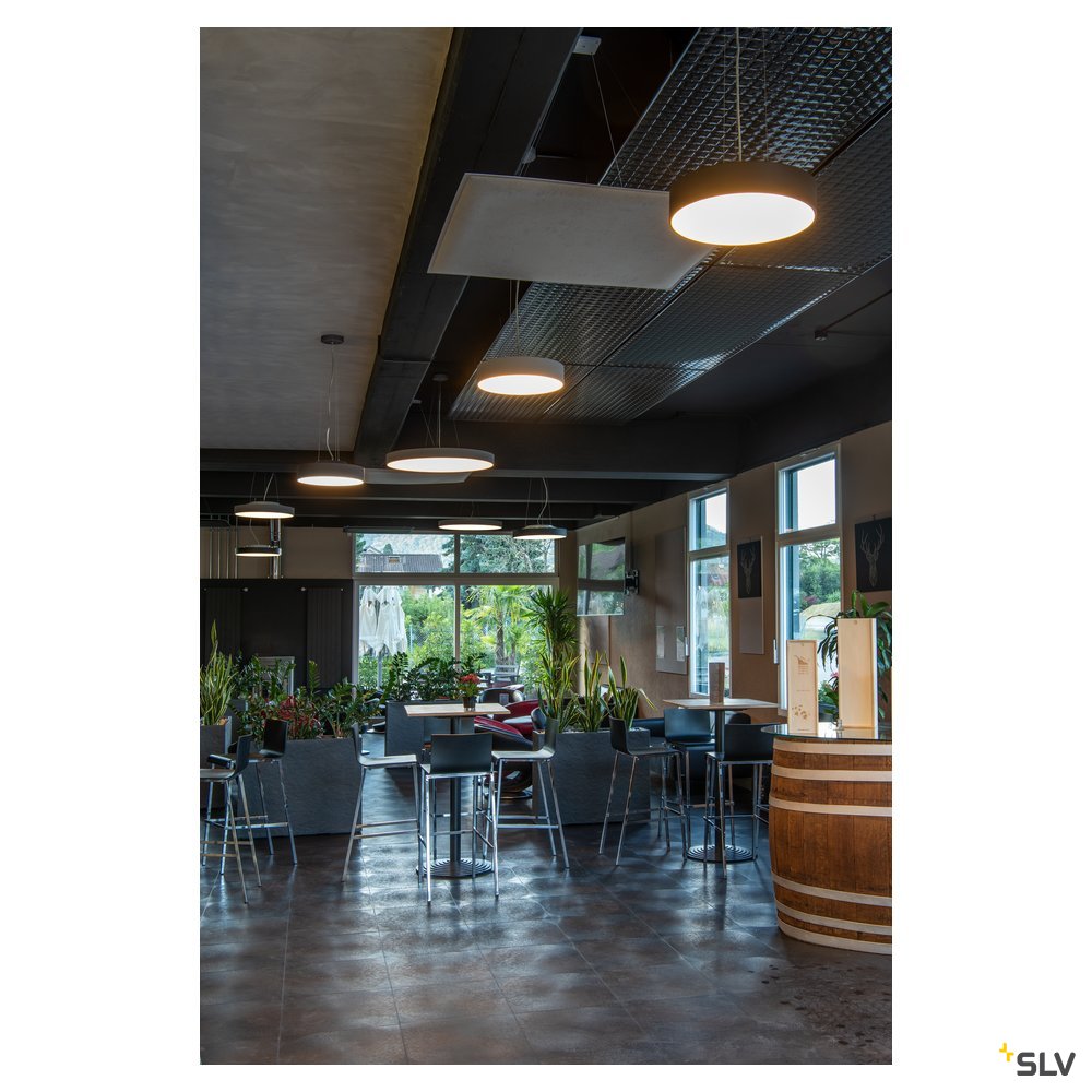 SLV MEDO 90 LED Deckenleuchte, silbergrau, optional abpendel- bar