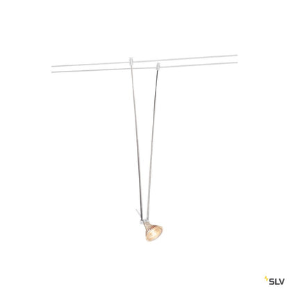 SLV TELESKOP, Seilleuchte für TENSEO Niedervolt-Seilsystem, QR-C51, weiß, B/H/T 4,5/21-52/1 cm