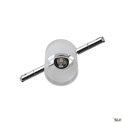SLV COMET, Seilleuchte für TENSEO Niedervolt-Seilsystem, QR-C51, chrom, teilsatiniertes Glas