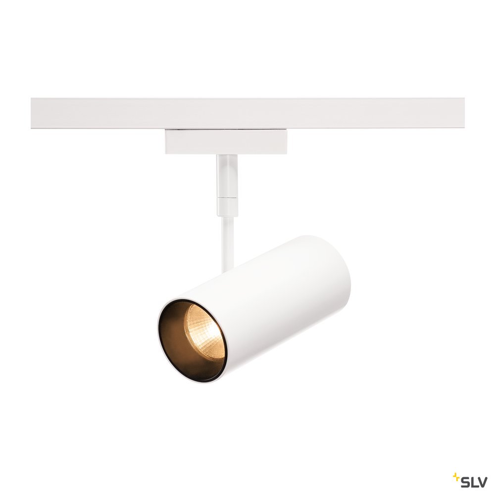 SLV REVILO LED Strahler für 2Phasen Hochvolt-Stromschiene, 2700K, weiß, 15°, inkl. 2 Phasen-Adapter