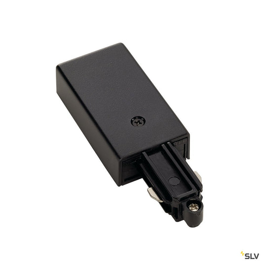 SLV Einspeiser für 1-Phasen HV-Stromschiene, Aufbauversion schwarz, Erde rechts