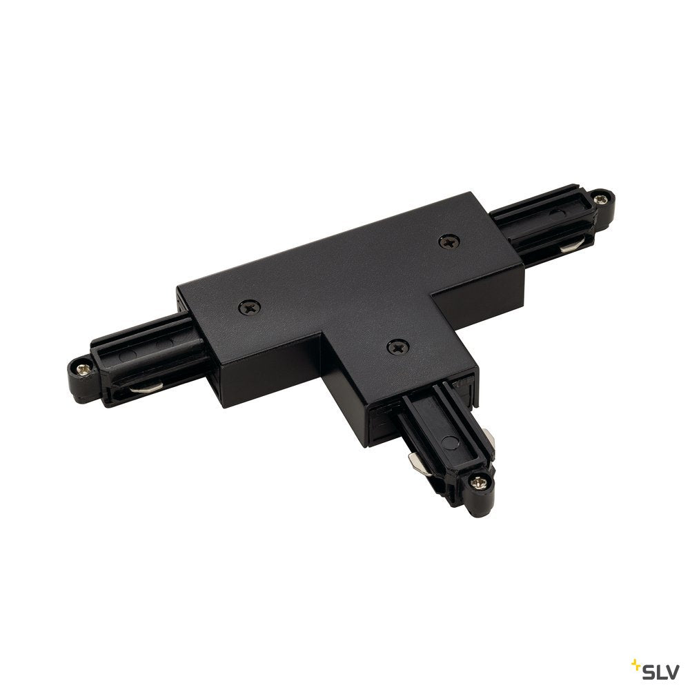 SLV T-Verbinder für 1-Phasen HV-Stromschiene, Aufbauversion schwarz, Erde rechts