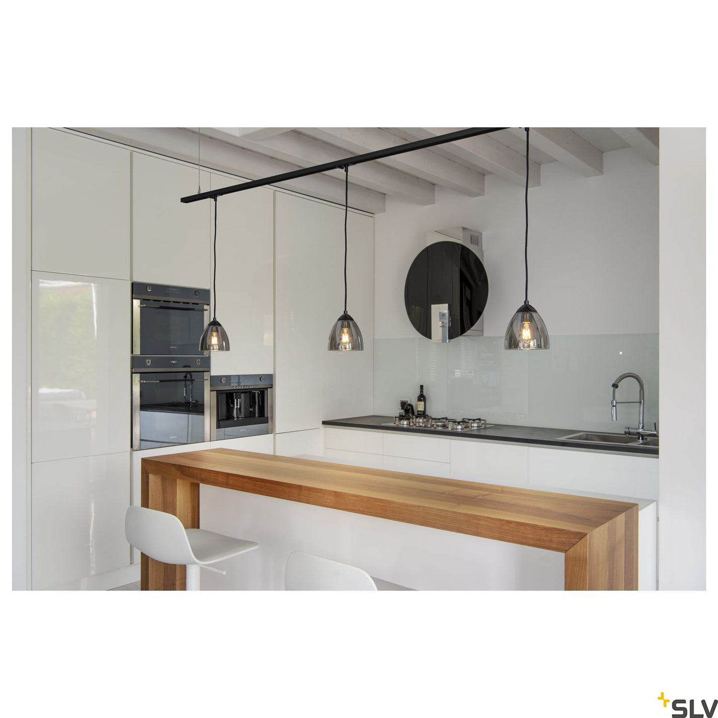 SLV PARA CONE GL GU10, Pendelleuchte schwarz / transparent