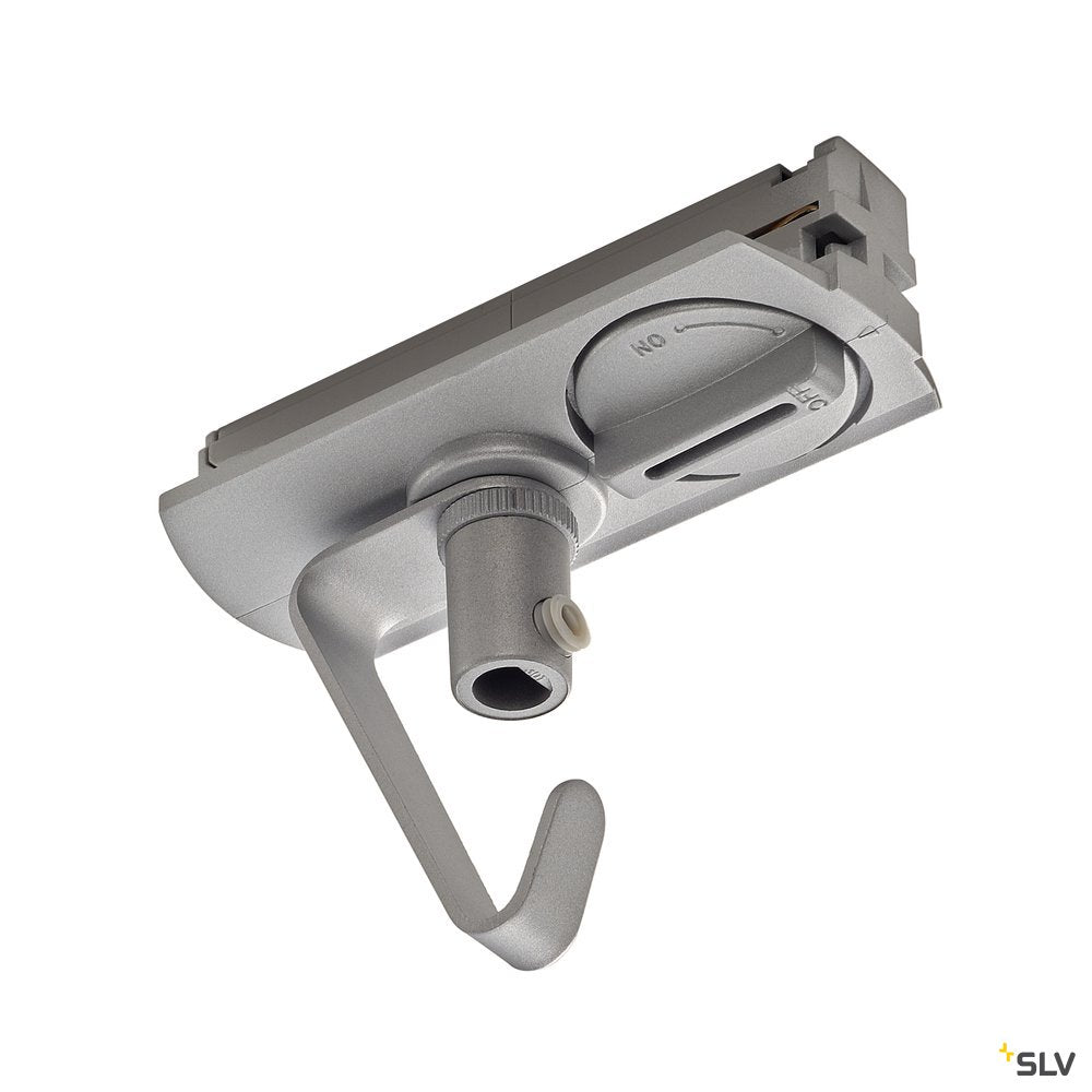 SLV Adapter für 1-Phasen Hochvolt- schiene, silber, elektrisch, mit Haken