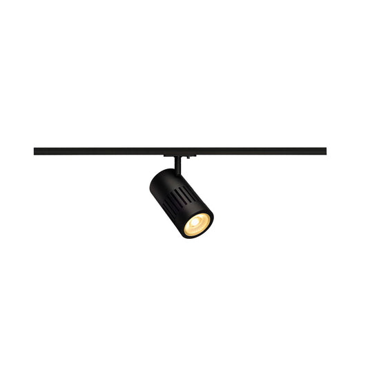 SLV STRUCTEC LED 24W, rund, schwarz, 3000K, 60°, inkl. 1P.-Adapter