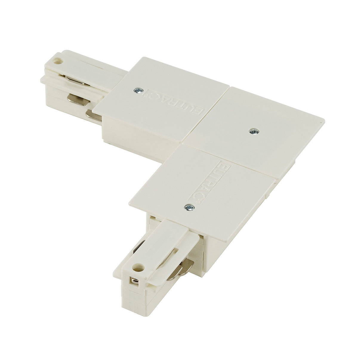 SLV EUTRAC L-Verbinder für 3-Phasen Einbauschiene, weiss, Erde innen